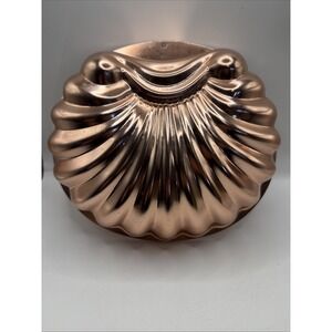 Vintage Wear-Ever #2980 COPPER SHELL Jello Mold Cake Pan Wall Decor 6 Cup Size